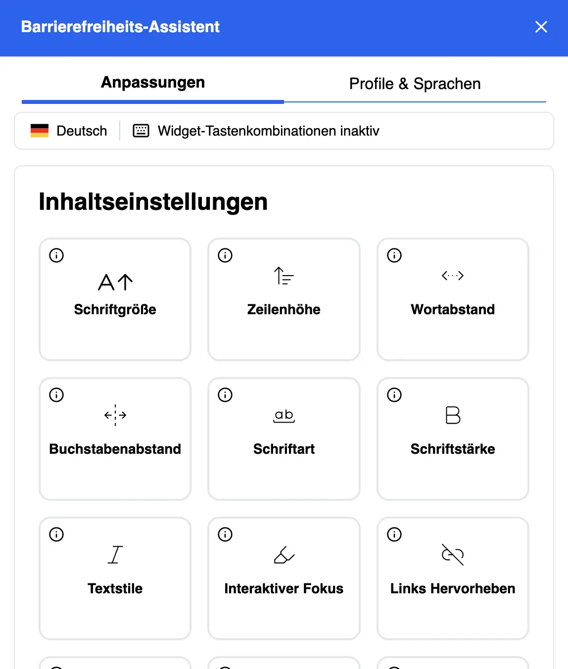 navable accessibility widget preview
